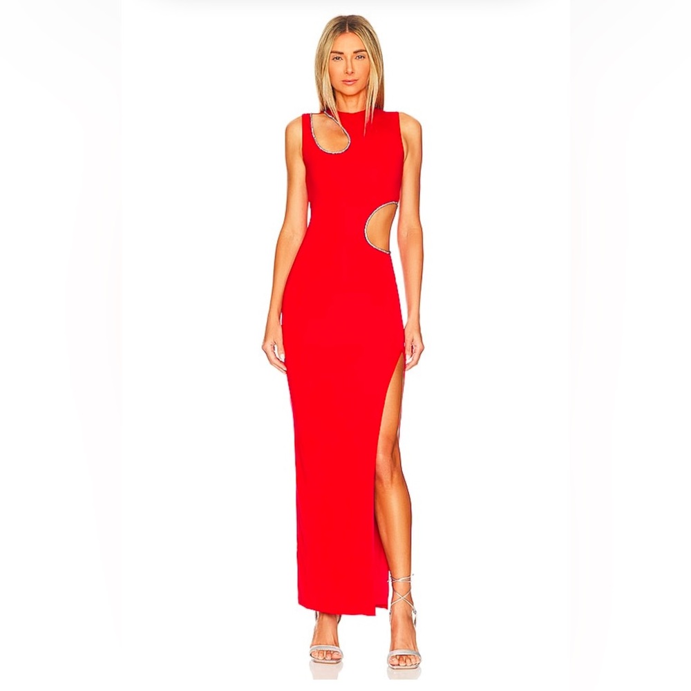 Superdown Red Cut Out Sydney Maxi Dress XS
